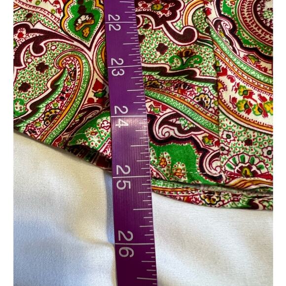Talbots Mutli-Colored Ornate Paisley Print Button Front Blouse, Size 14 - Picture 7 of 7